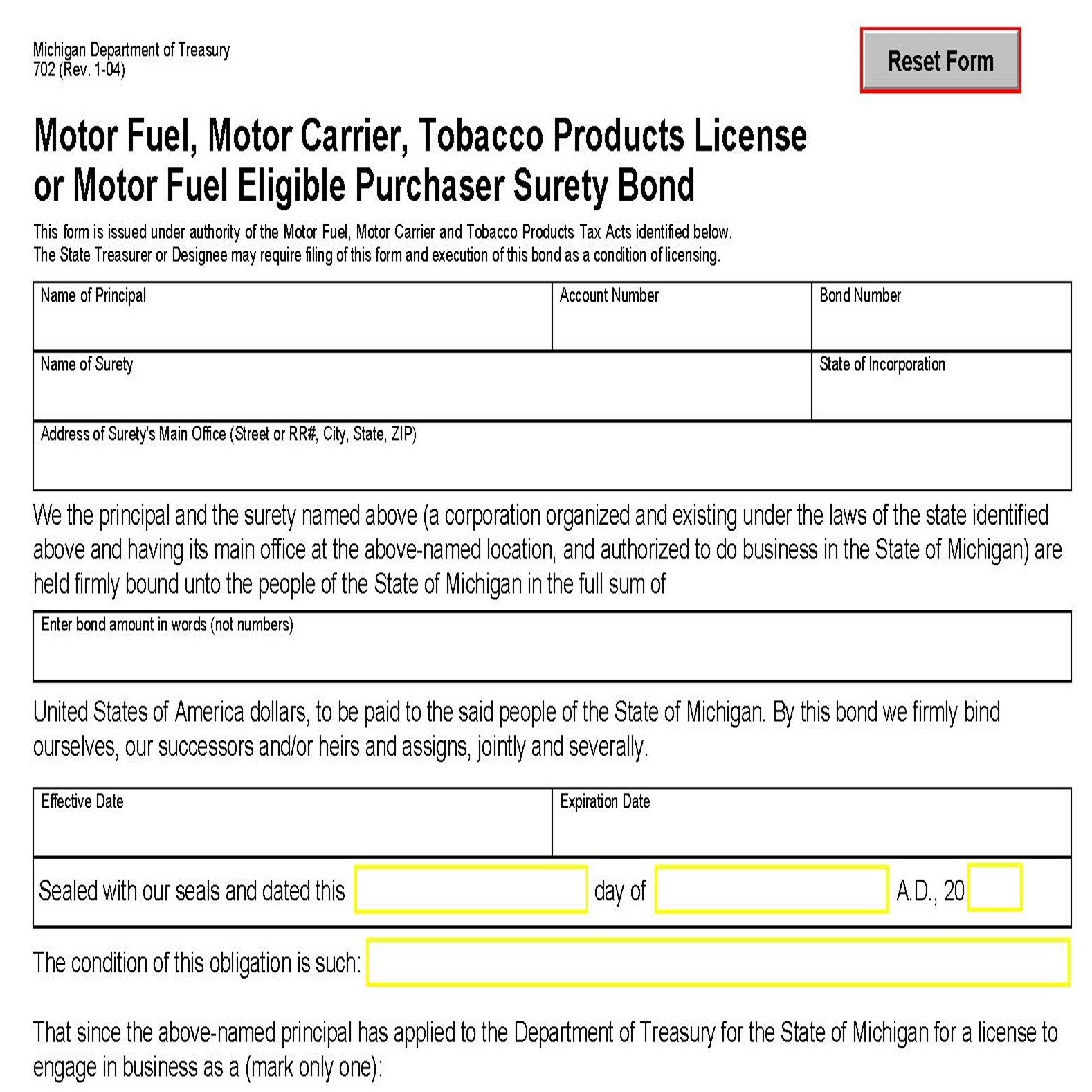 michigan tobacco tax bond Get a Michigan Motor Fuel-Motor Carrier-Tobacco Products Bond